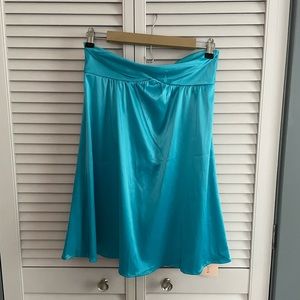 real blue mini strapless dress